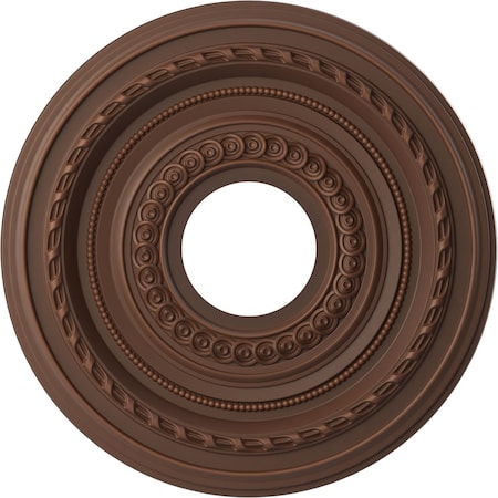 Ekena Millwork Cole PVC Medallion (Canopies up to 4 1/4"), 13"OD x 3 1/2"ID x 3/4"P, Universal Aged Metallic Rust CMP13CODRU